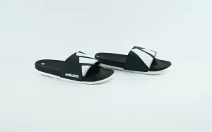 Adidas Black And white Slides For Men