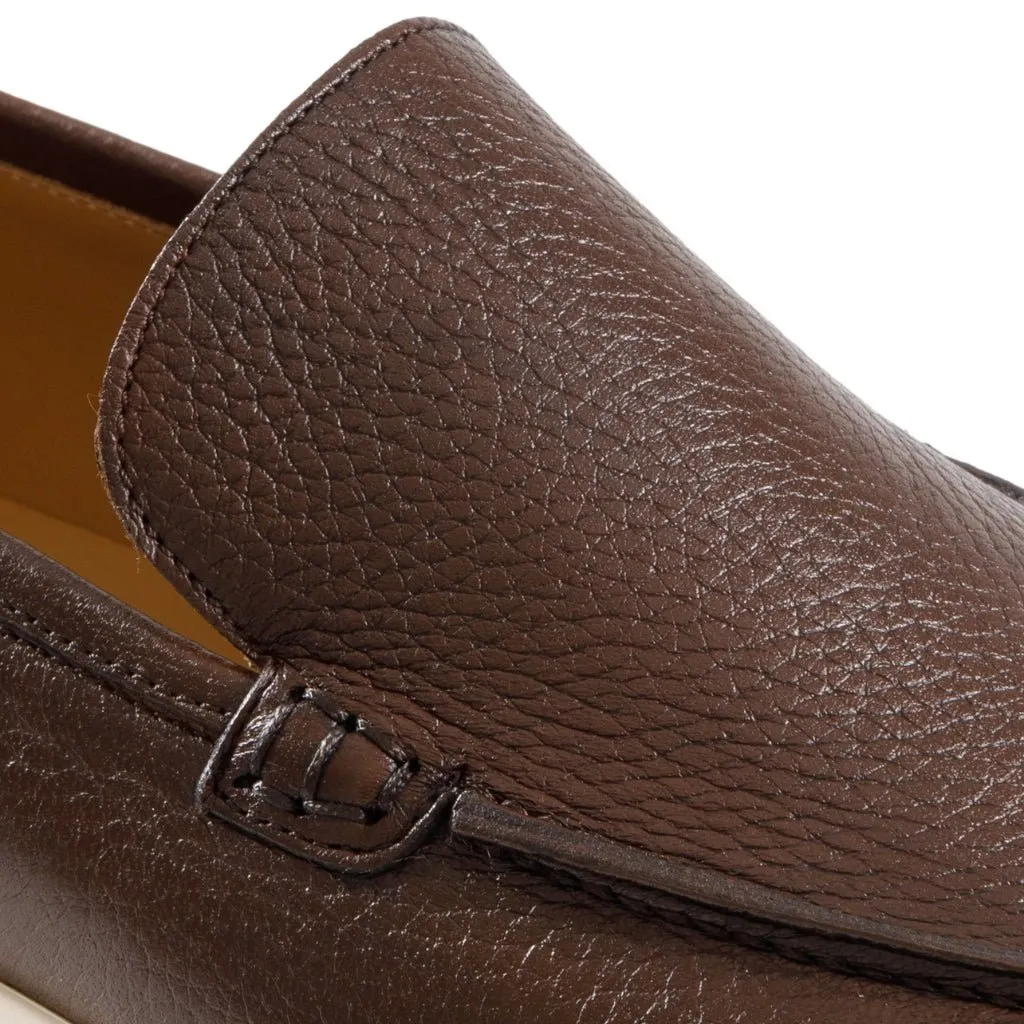 ARTIGIANO ROMA Deerskin Leather Loafer BROWN