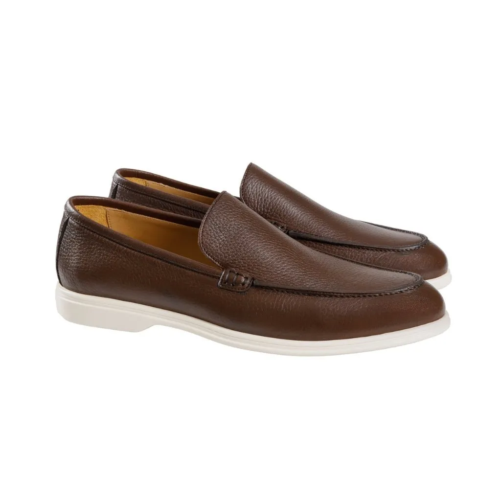 ARTIGIANO ROMA Deerskin Leather Loafer BROWN