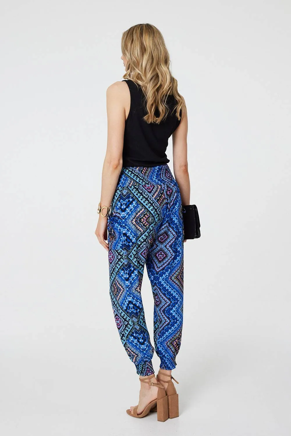 Aztec Print High Waist Harem Pants