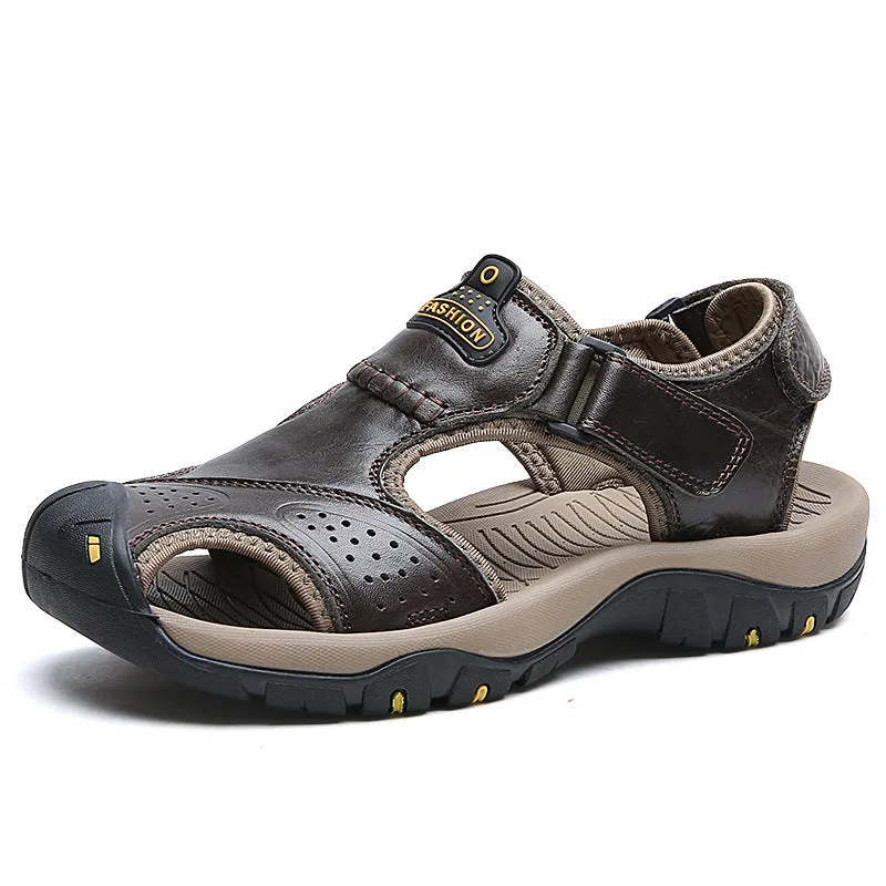 Baotou Anti-Collision Breathable Casual Leather Sandals Shoes