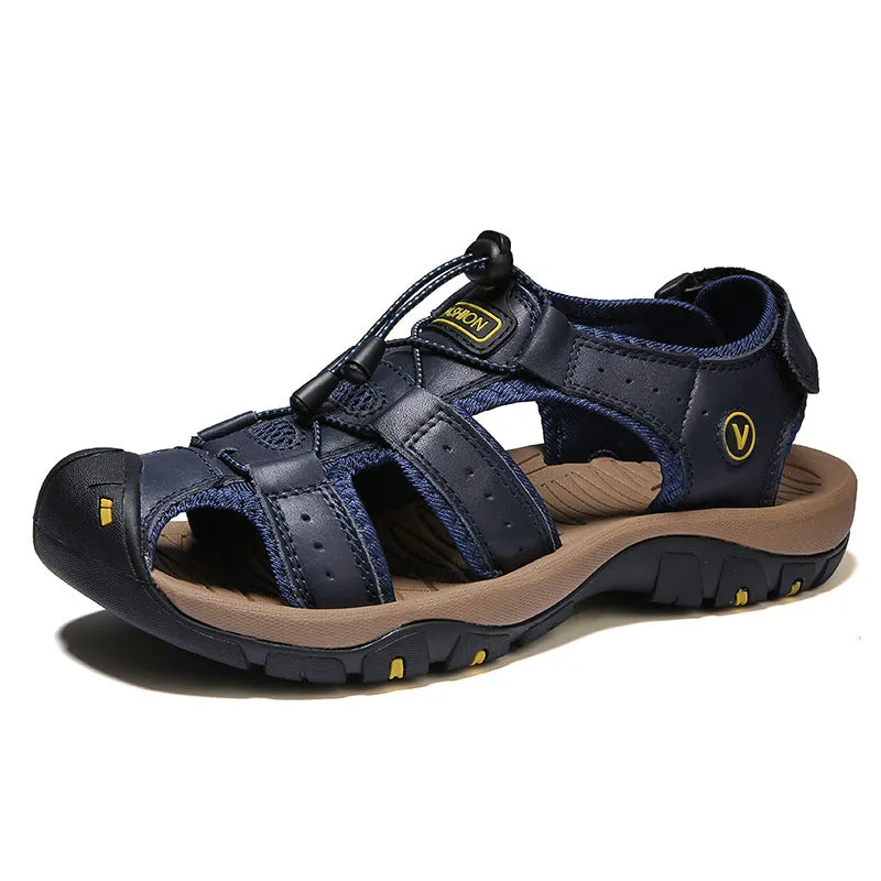 Baotou Anti-Collision Breathable Casual Leather Sandals Shoes