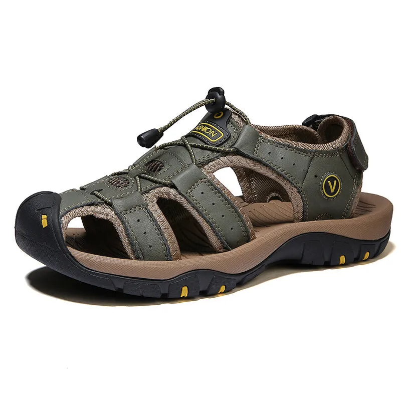 Baotou Anti-Collision Breathable Casual Leather Sandals Shoes