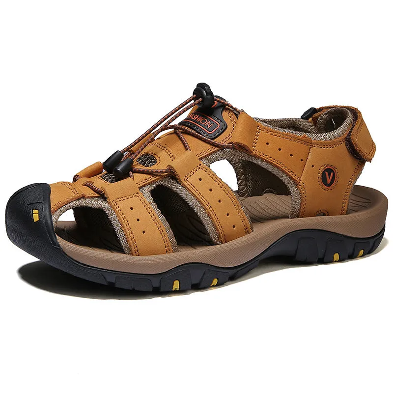 Baotou Anti-Collision Breathable Casual Leather Sandals Shoes