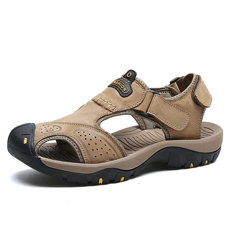 Baotou Anti-Collision Breathable Casual Leather Sandals Shoes