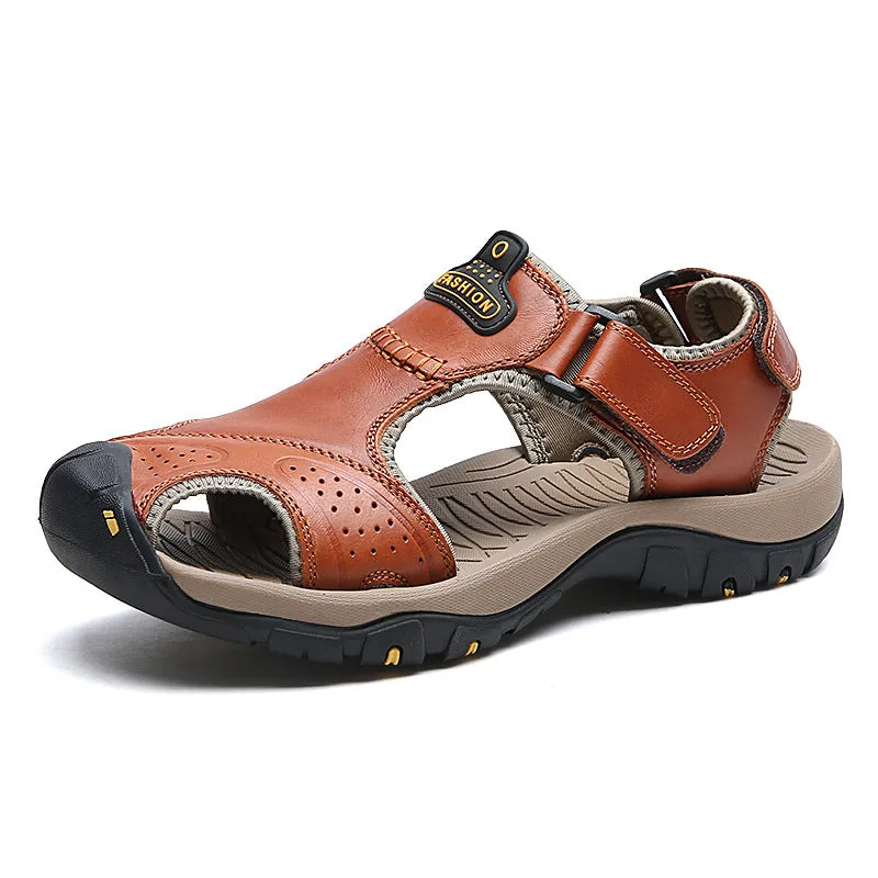 Baotou Anti-Collision Breathable Casual Leather Sandals Shoes