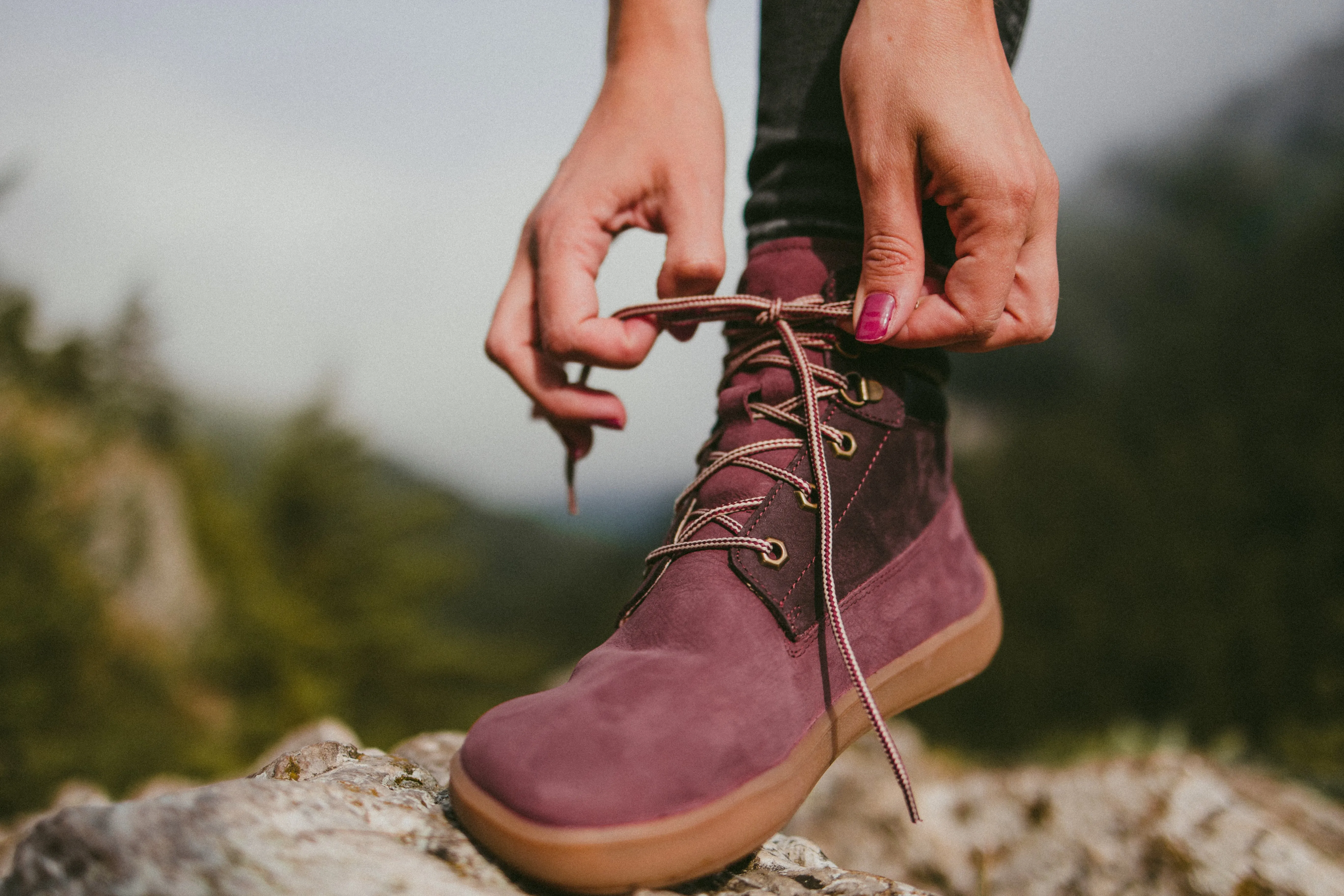 Barefoot Boots Be Lenka Nevada Neo - Burgundy CLEARANCE