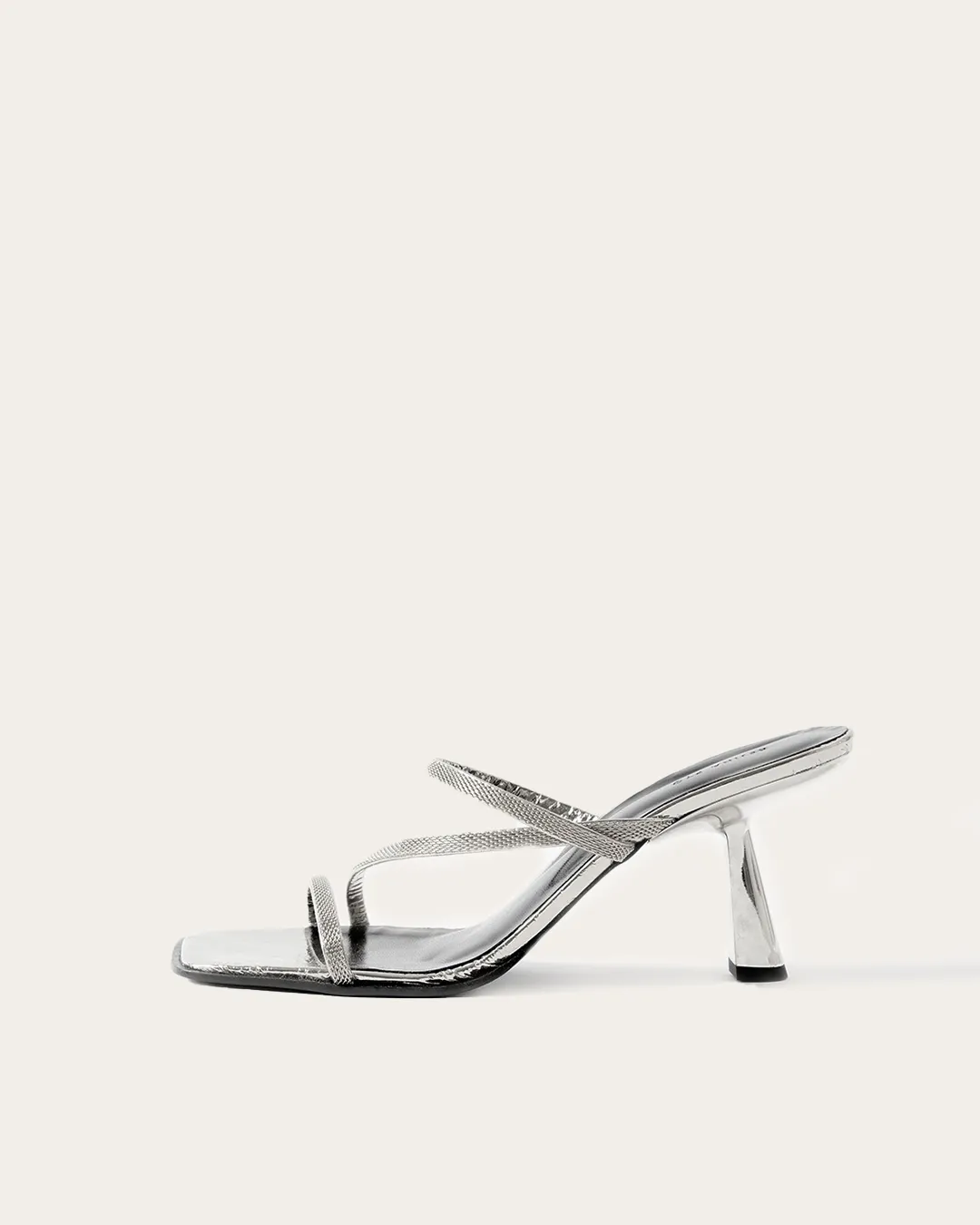 Bella Sandals Leather Silver