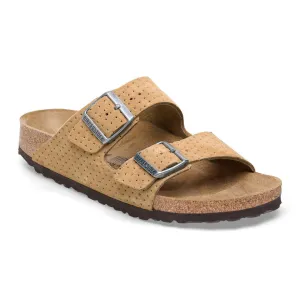 Birkenstock Women's Arizona Suede Embossed (New Beige - Narrow fit)