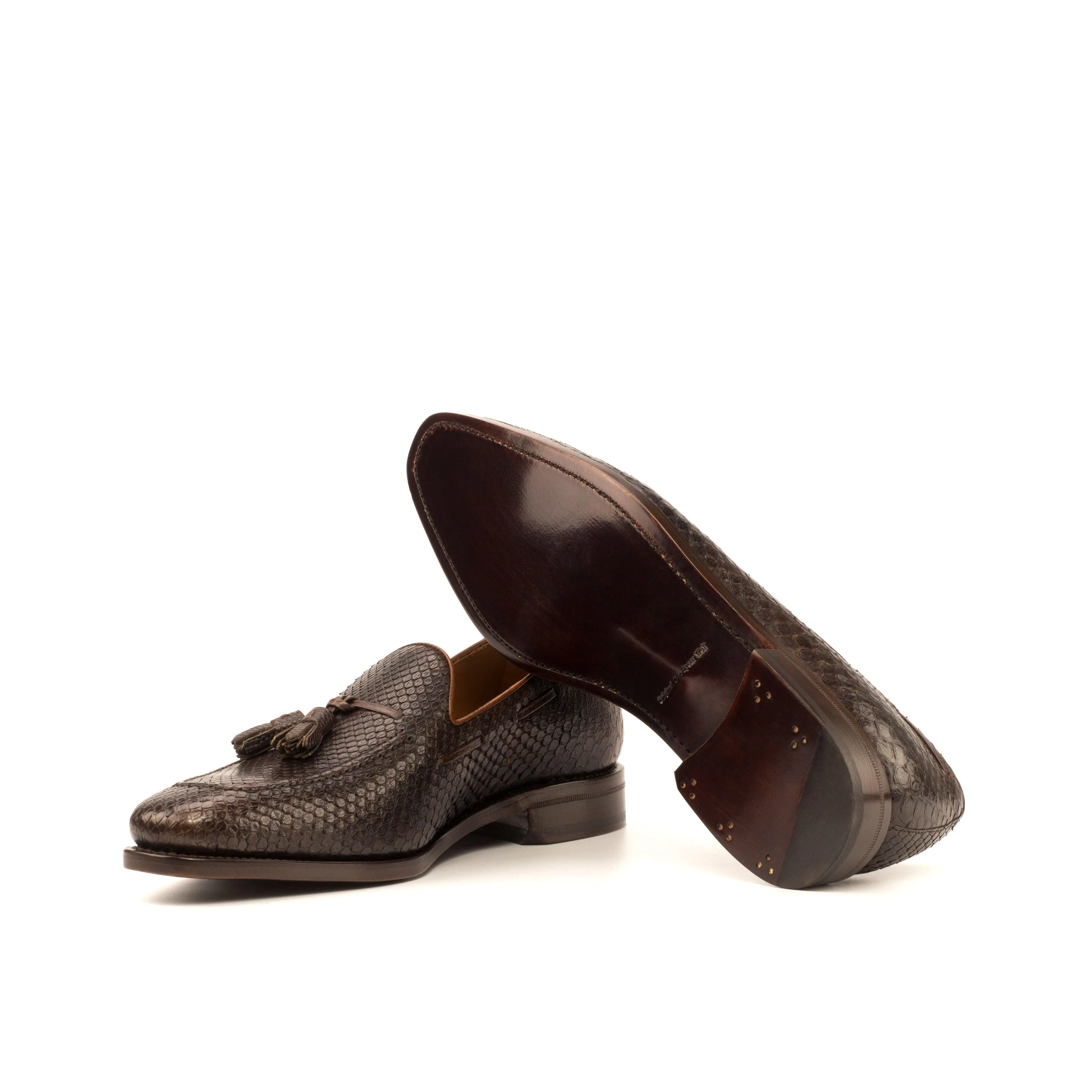 Brown Python Tassel Loafer