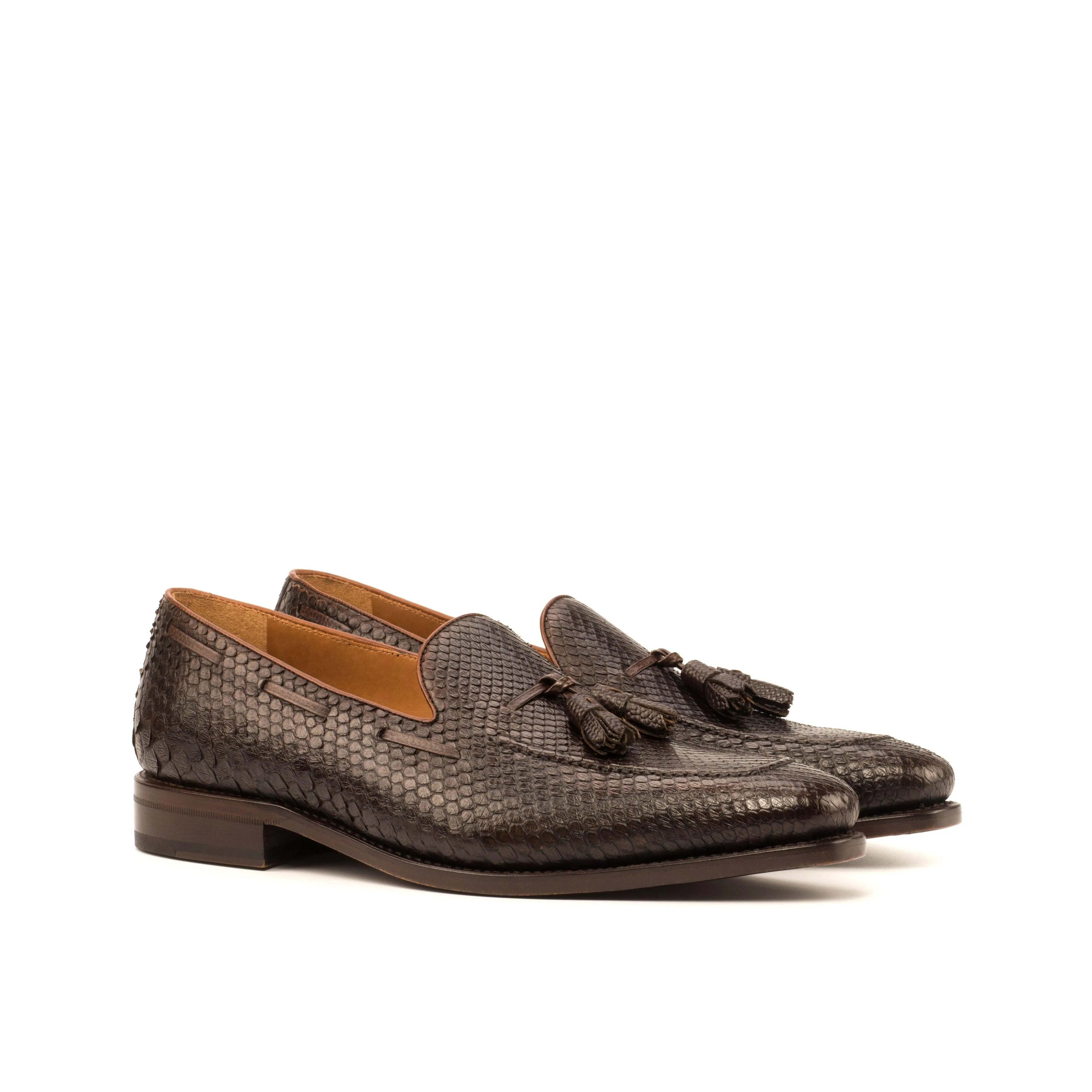 Brown Python Tassel Loafer