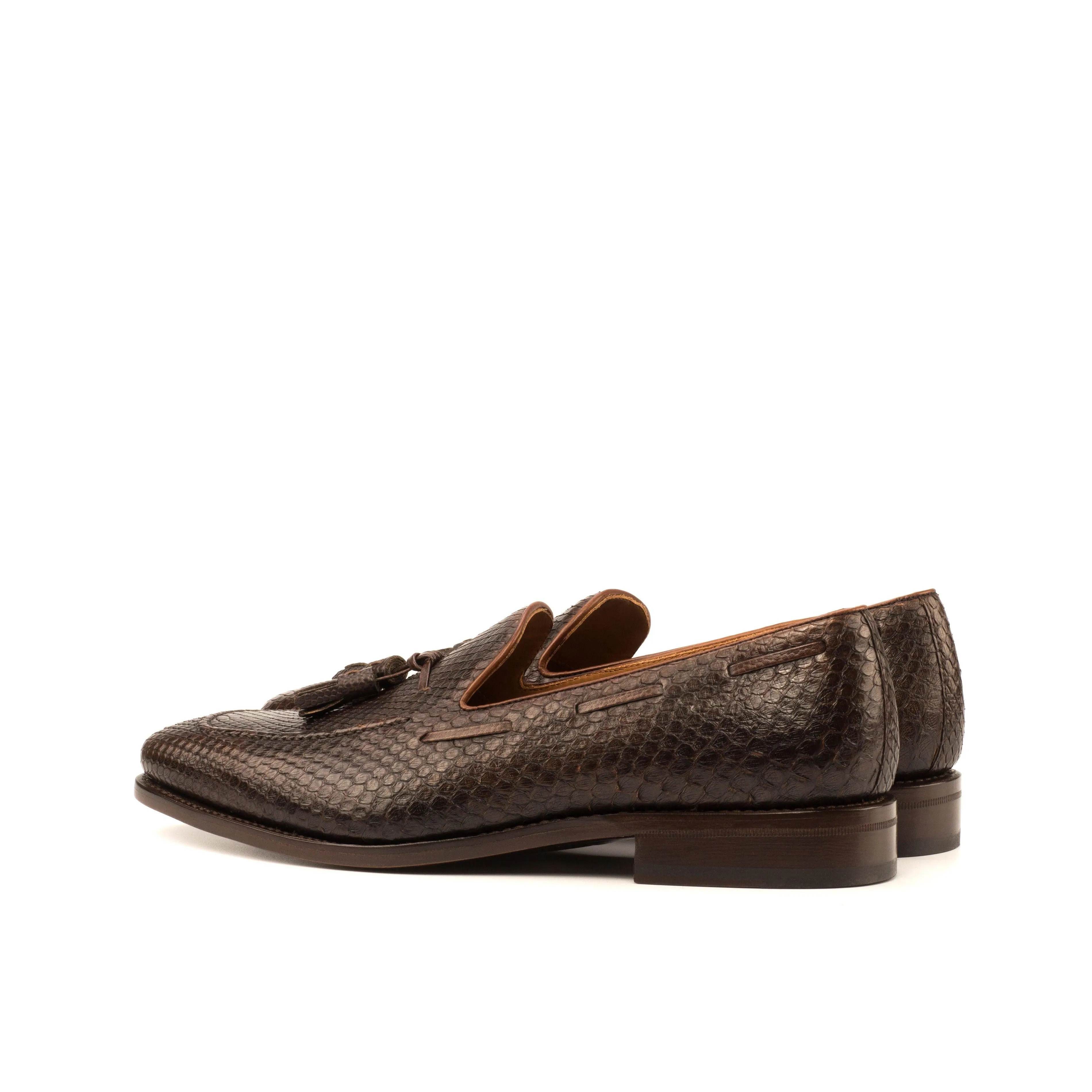 Brown Python Tassel Loafer