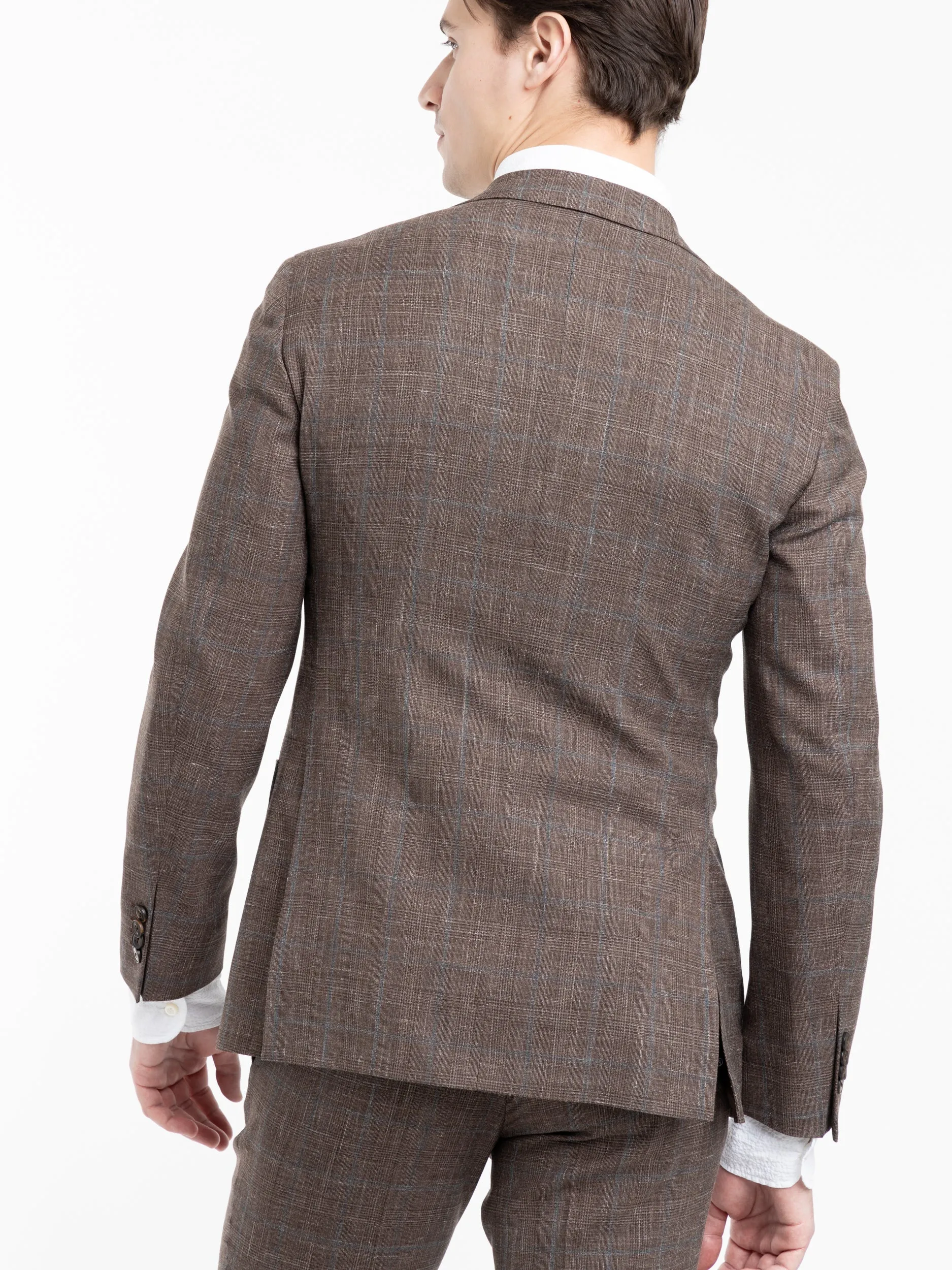 Brown Wool-Silk Suit