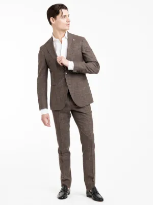 Brown Wool-Silk Suit