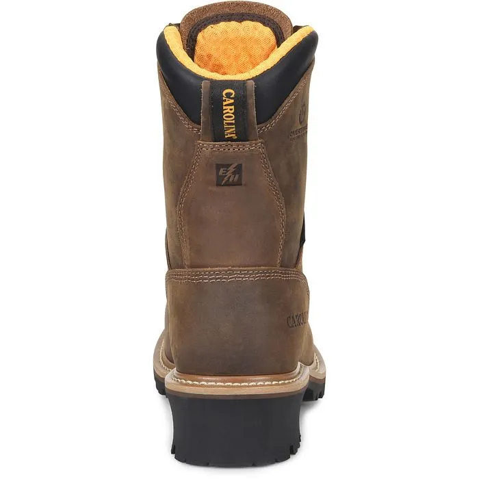 Carolina Men’s DRILLER 8” Comp Toe WP Logger Work Boot - Brown - CA9828