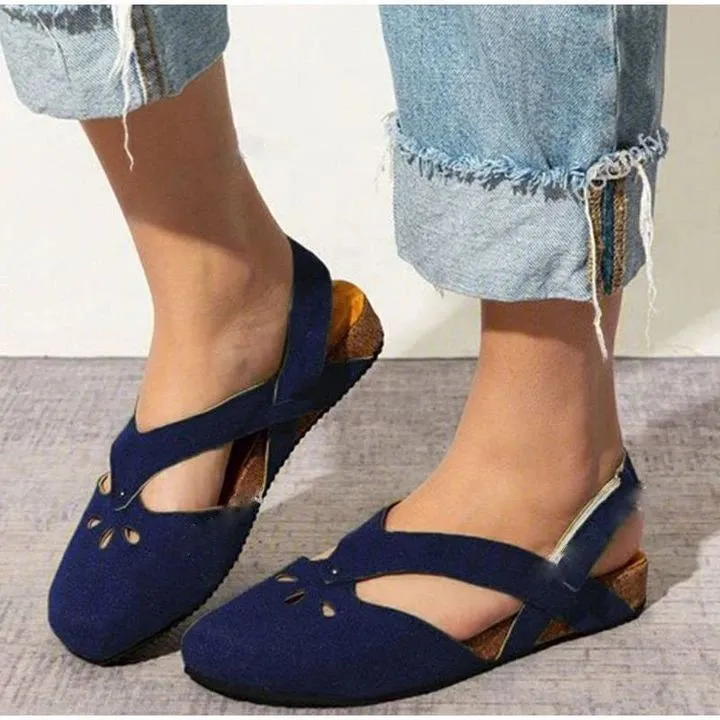 Crystal Breathable Suede Summer Retro Walking Fashion Orthopedic  Sandals