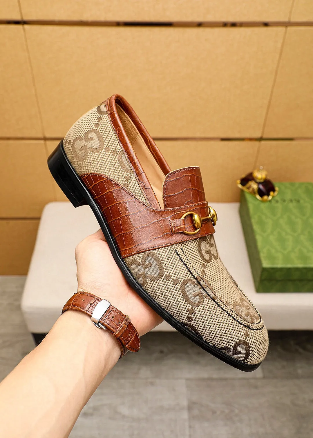 GG LOAFERS JORDAAN BROWN MAXI