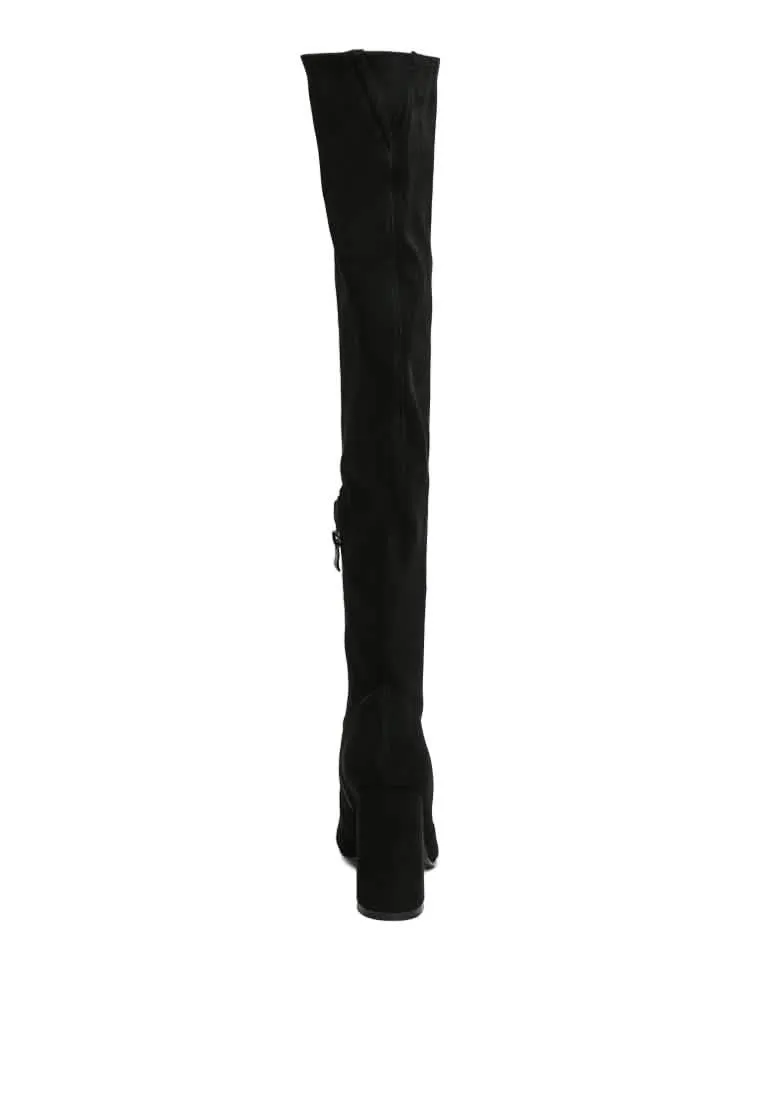 Glamorous Thigh High Block Heel Fashion Boots