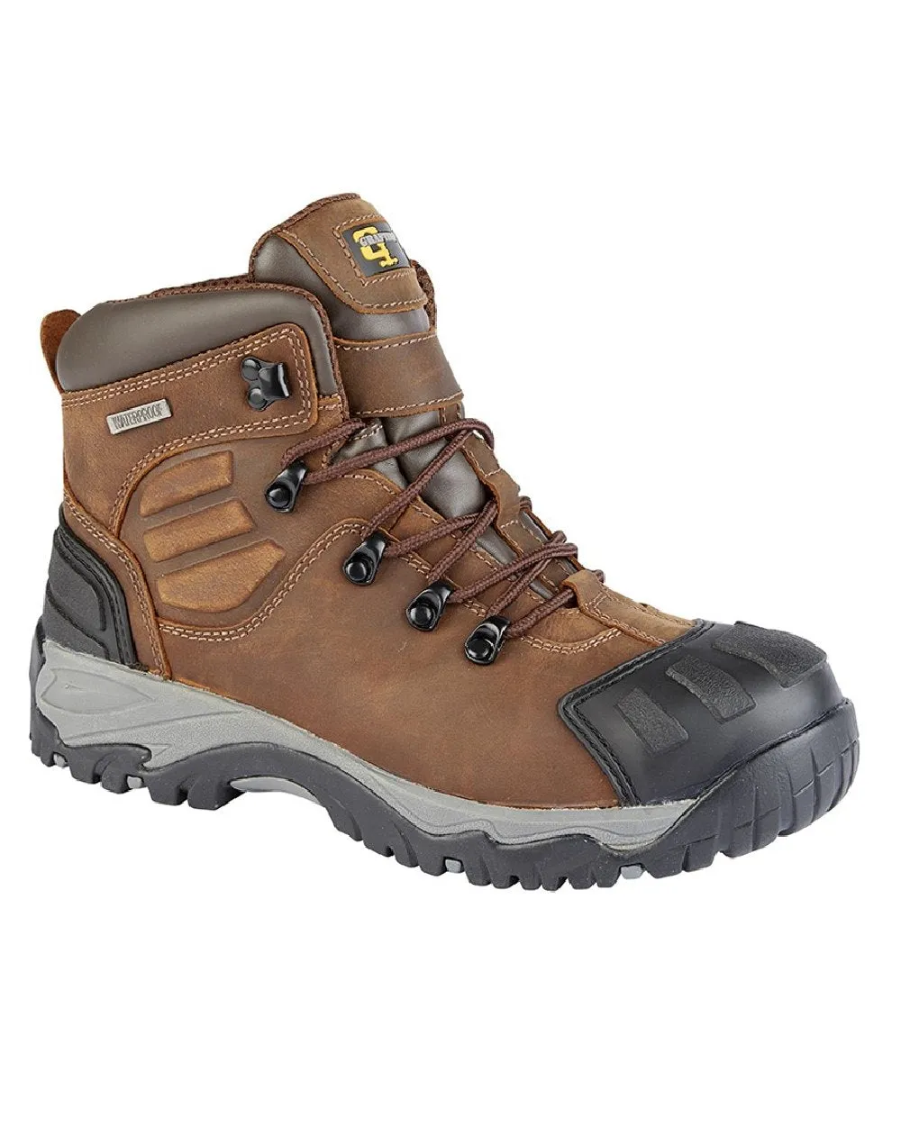 Grafters Mens Full Grain Buffalo Leather Hiker Type Safety Boots