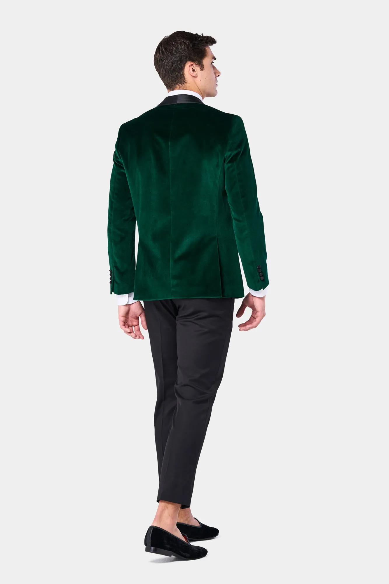 Green Velvet Shawl Lapel Tuxedo