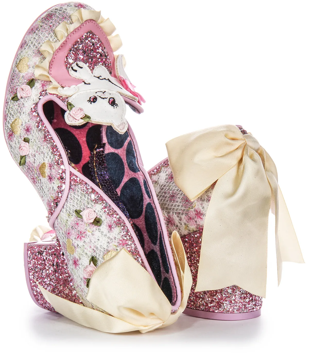 Irregular Choice Kitten Whiskers In Pink White For Women