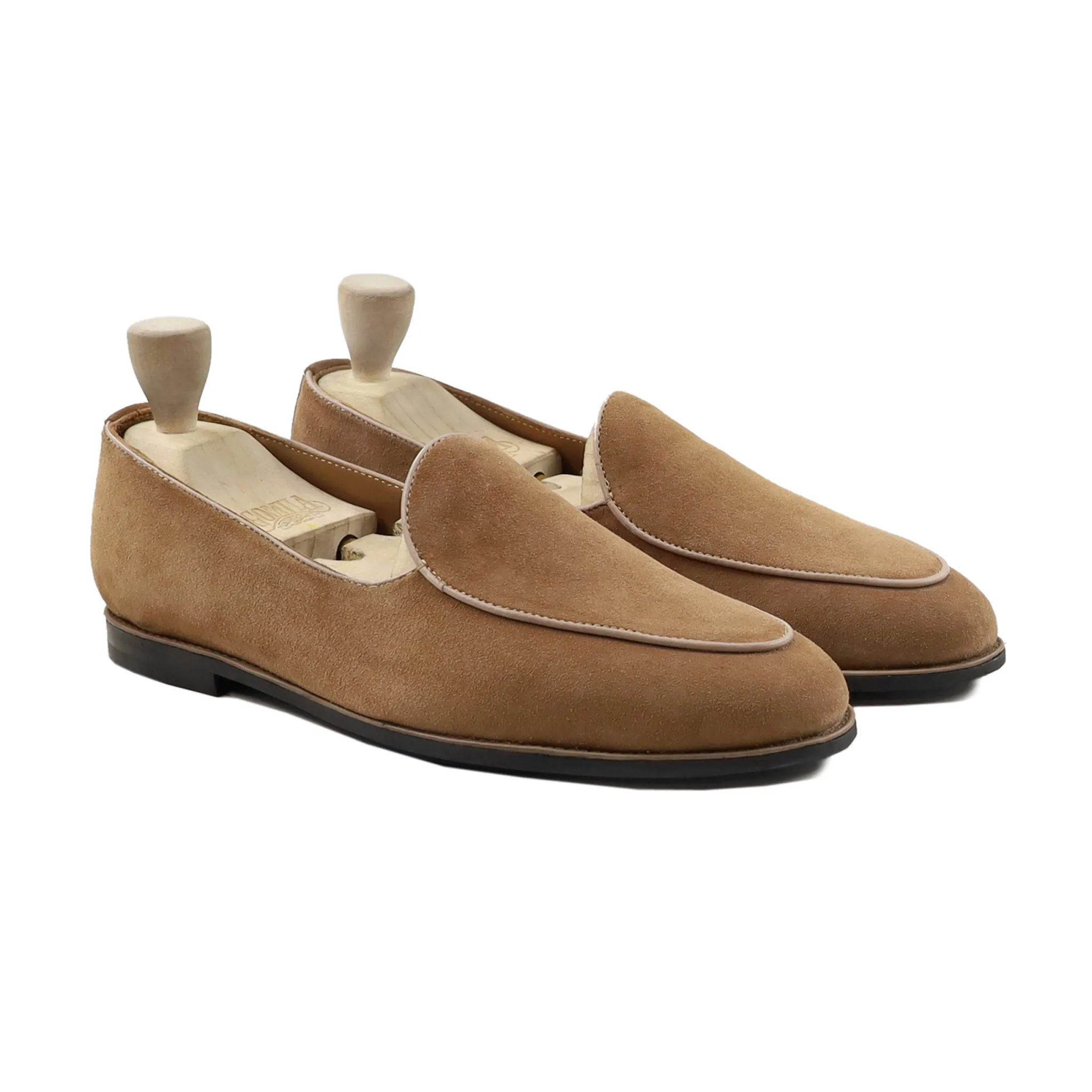 Kirby - Men's Camel Kid Suede Loafer