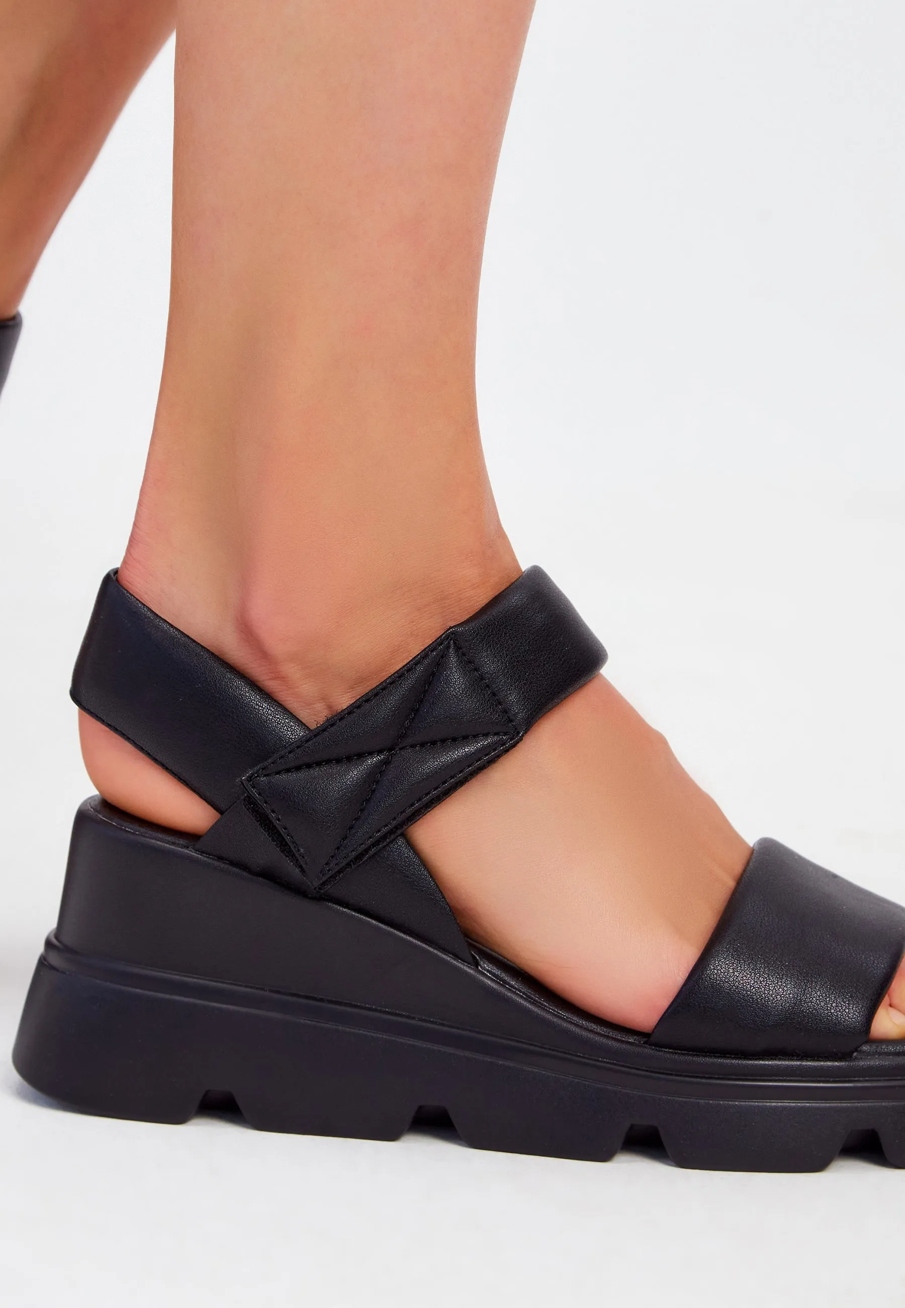 Leather Urban Platform Sandals