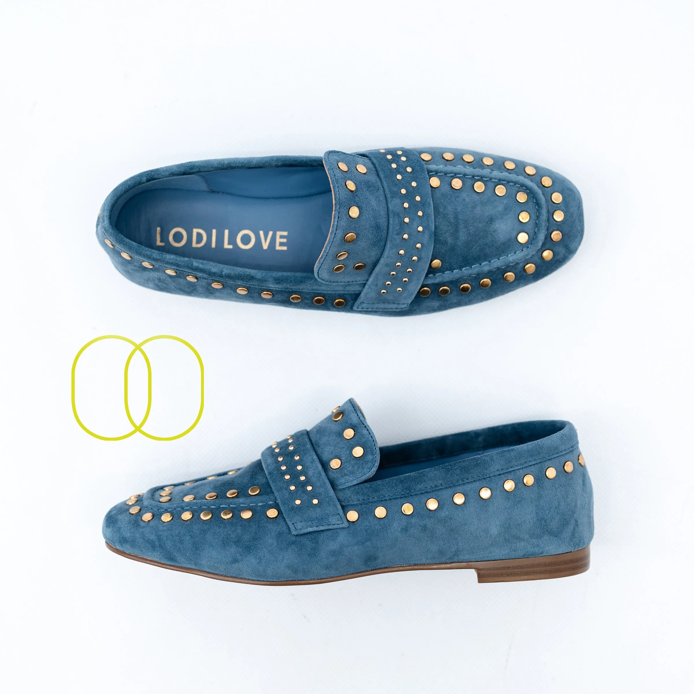 LODI Suede Loafers in Blue - BE4771