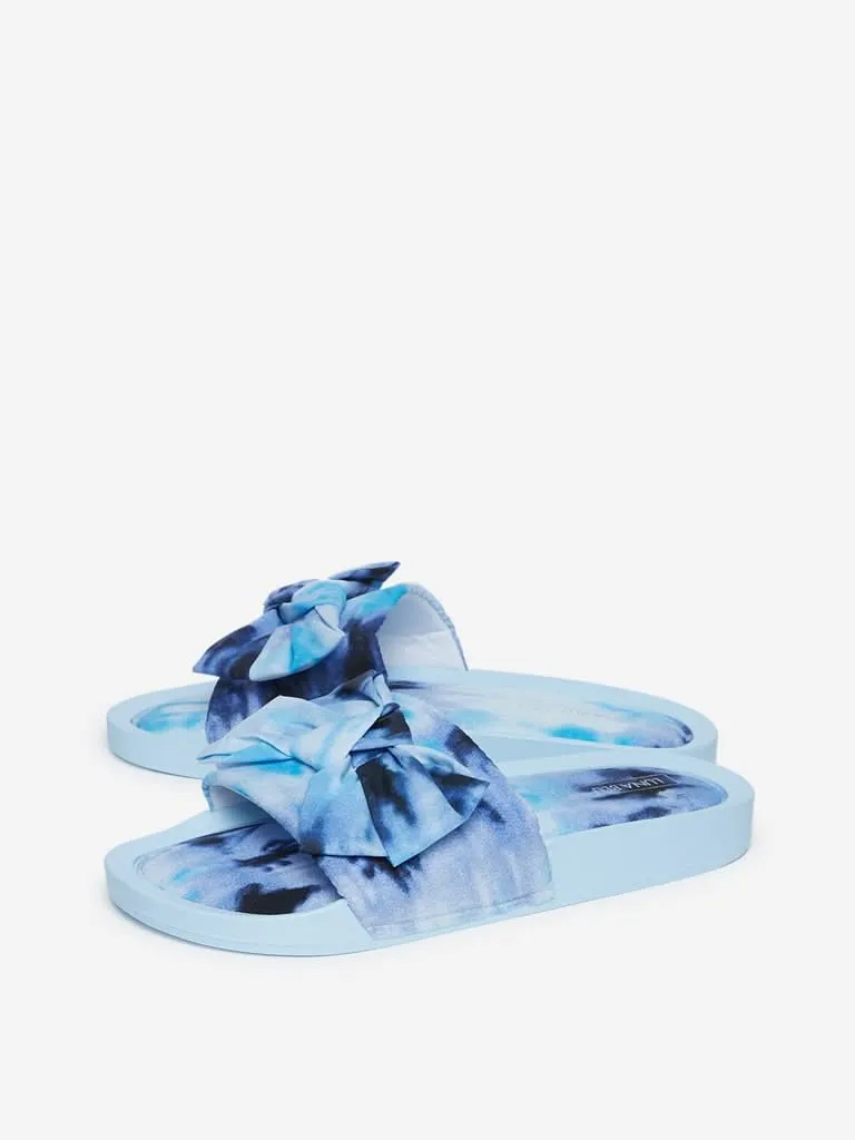 LUNA BLU Blue Bow Design Slides