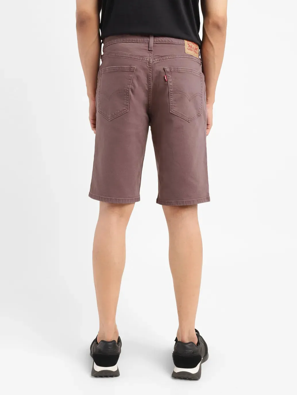 Men's Burgundy Regular Fit Shorts