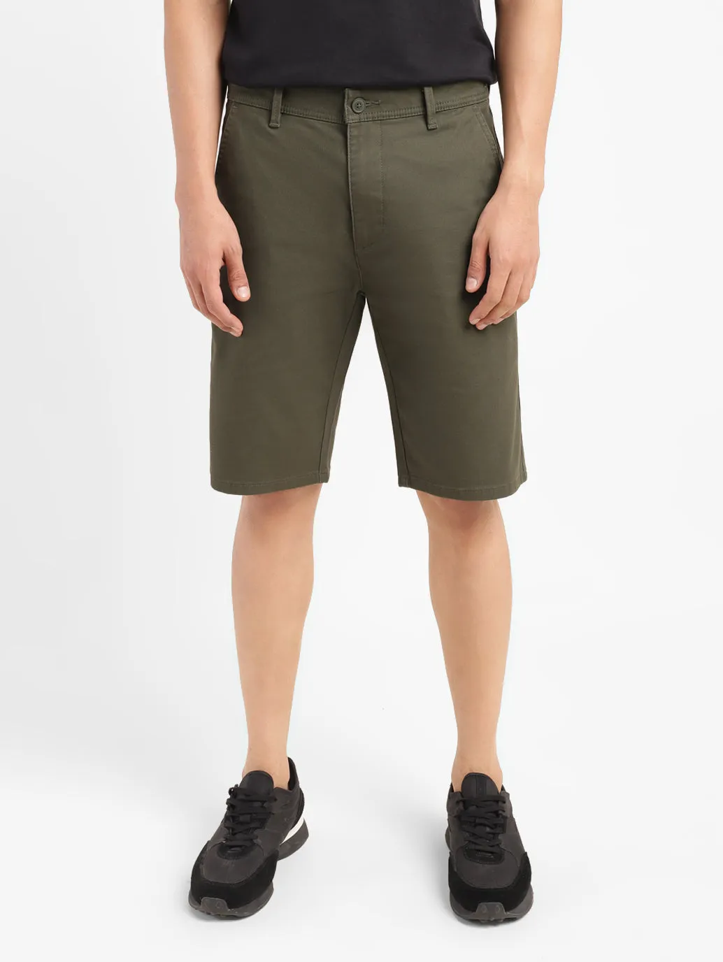 Men's Olive Tapered Shorts