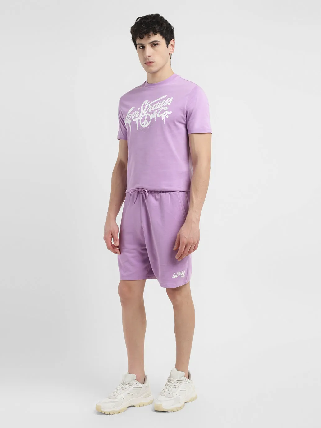 Men's Purple Regular Fit Shorts