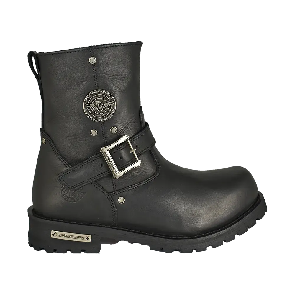 Milwaukee Leather Men's 6" Side Zip Motorcycle Boots