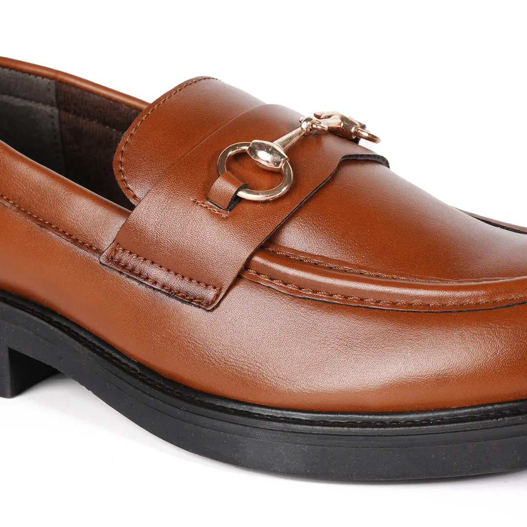 Monkstory Cosmopolitan Horsebit Penny Loafers  - Tan