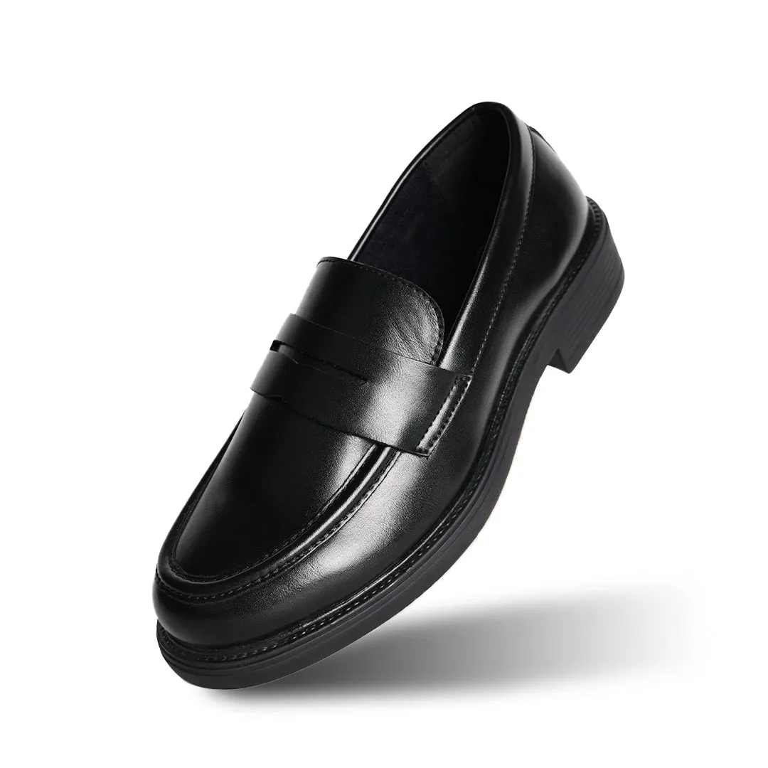 Monkstory Cosmopolitan Penny Loafers  - Black