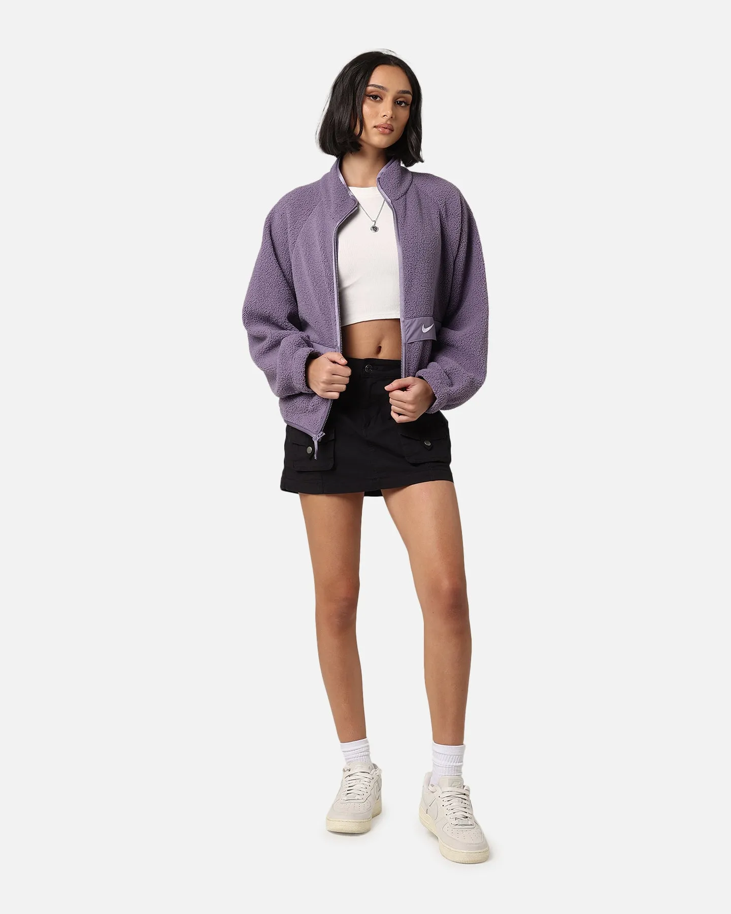 Nike Women's Sportswear Sherpa Jacket Daybreak/Oxygen Purple