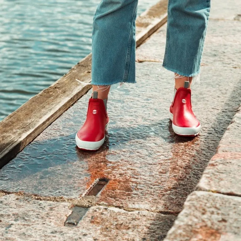 NOKIAN | "Hai" Low Ankle Boots - Dark Red