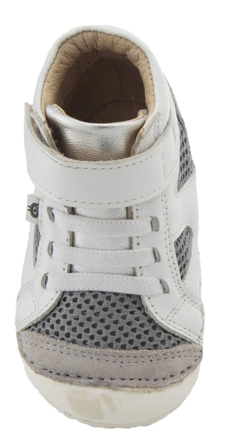 Old Soles Boy's & Girl's 4049 Pave Squad Sneakers - Snow/Light Grey/Mesh Silver