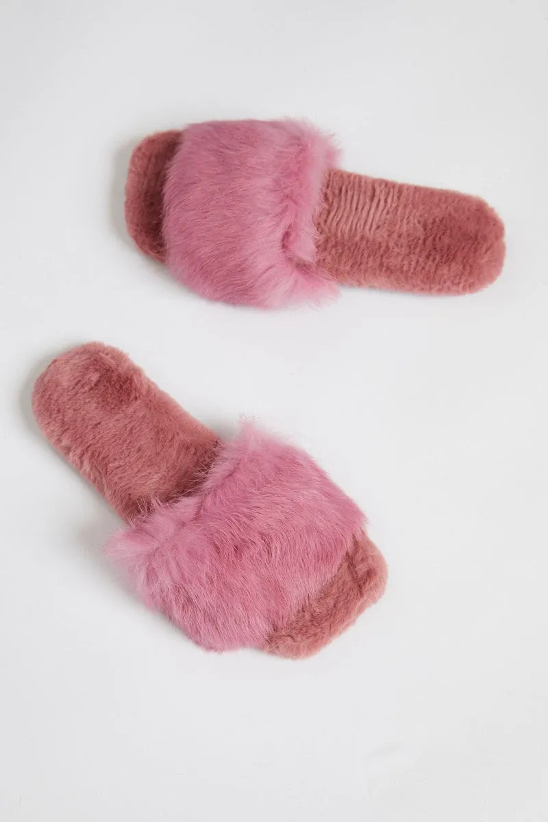 Pink Fur Slides