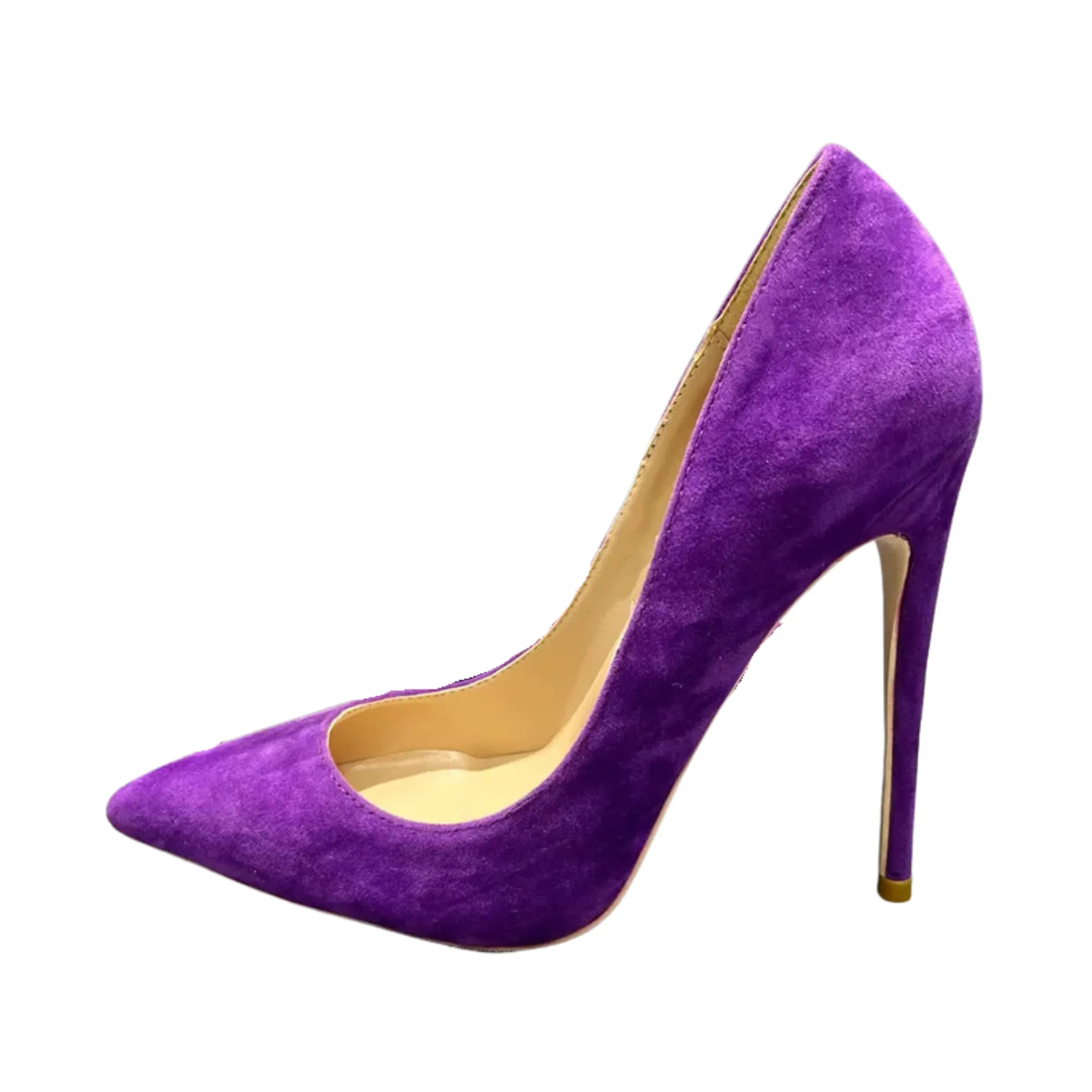 Pre Order:  Purple Suede Pointed Stilettos