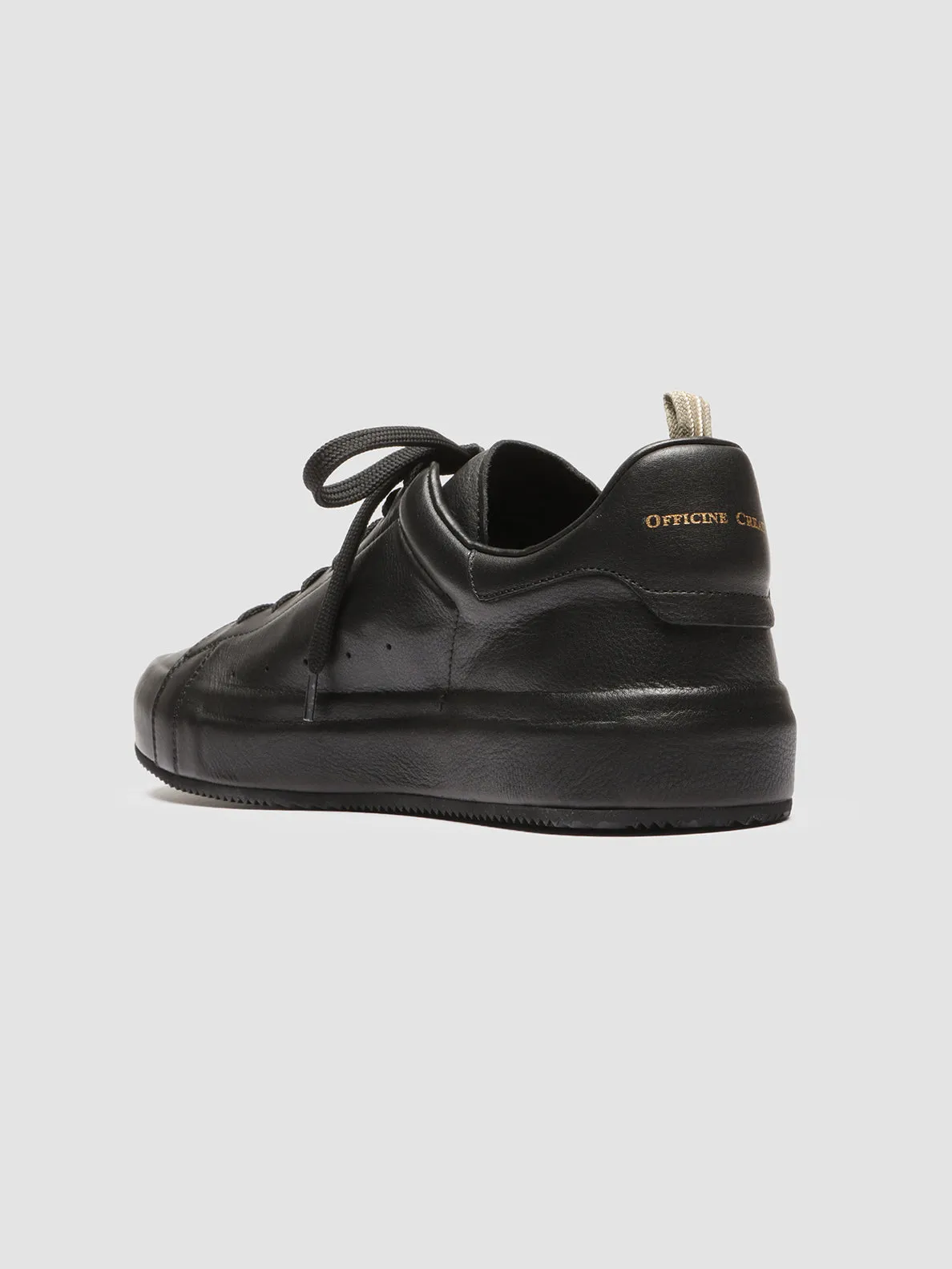 PRIMARY 001 - Black Leather Sneakers