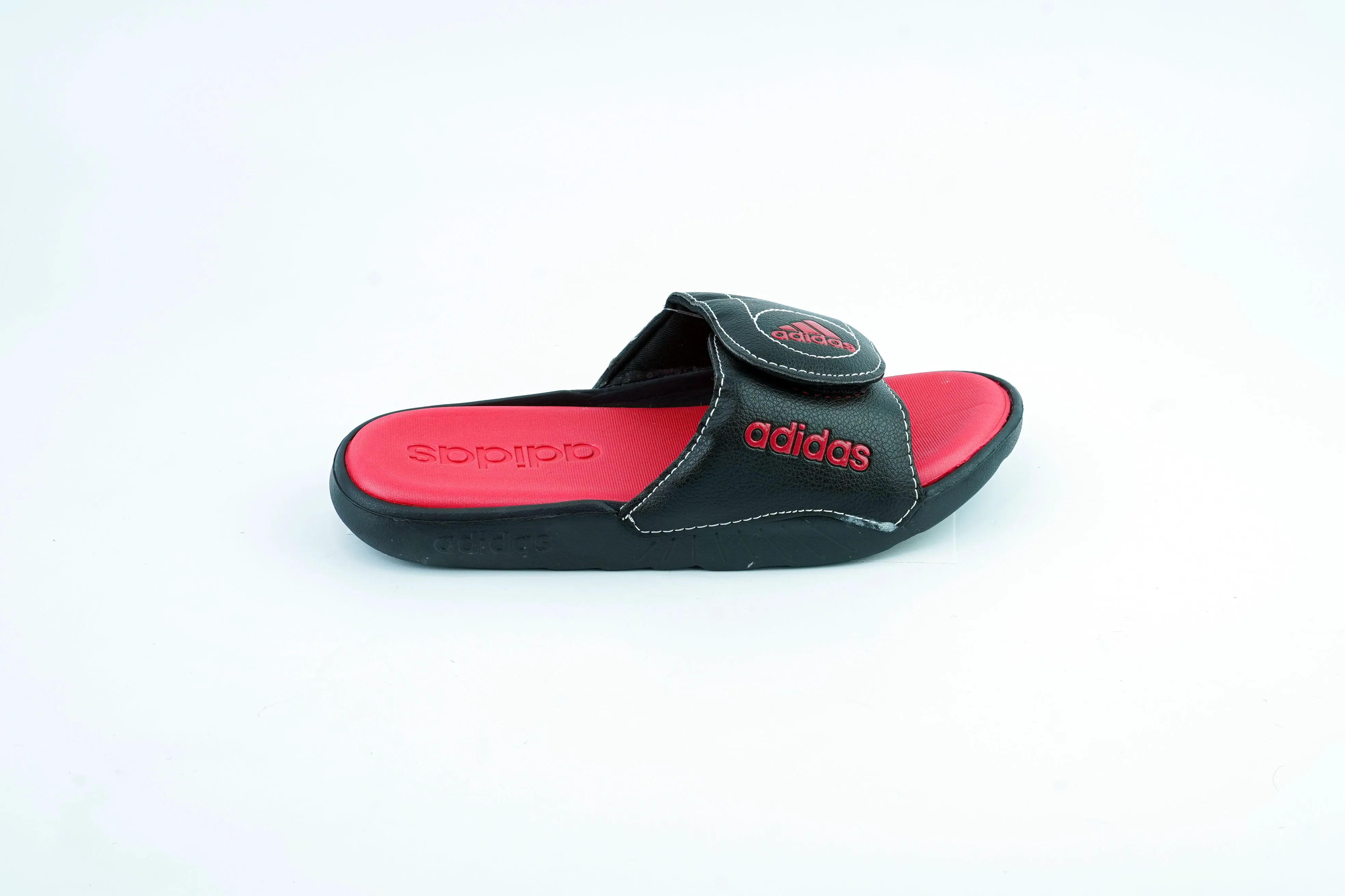 Red and Black Adidas Trendy Slippers For Men