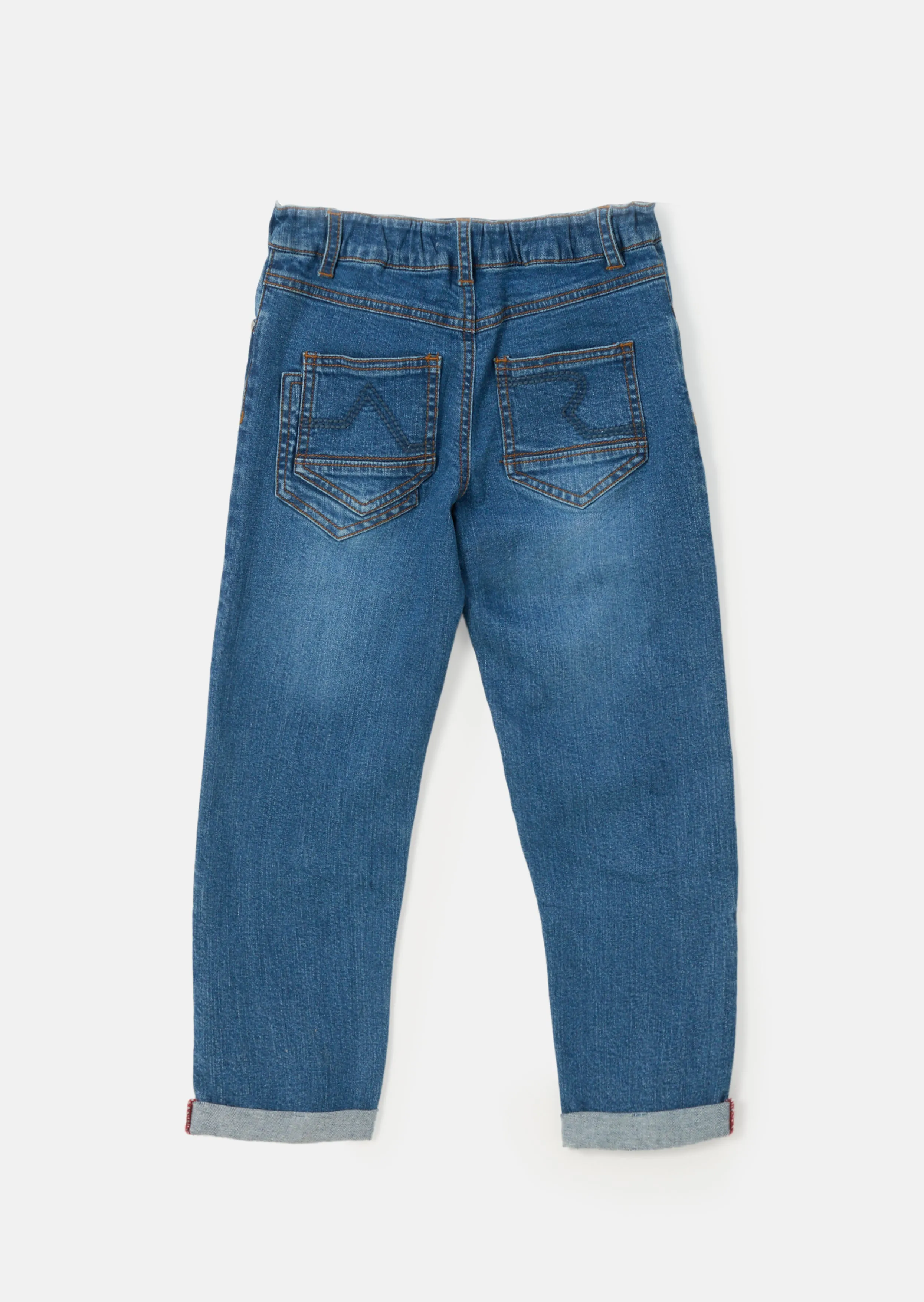 Roman Washed Denim Biker Jean