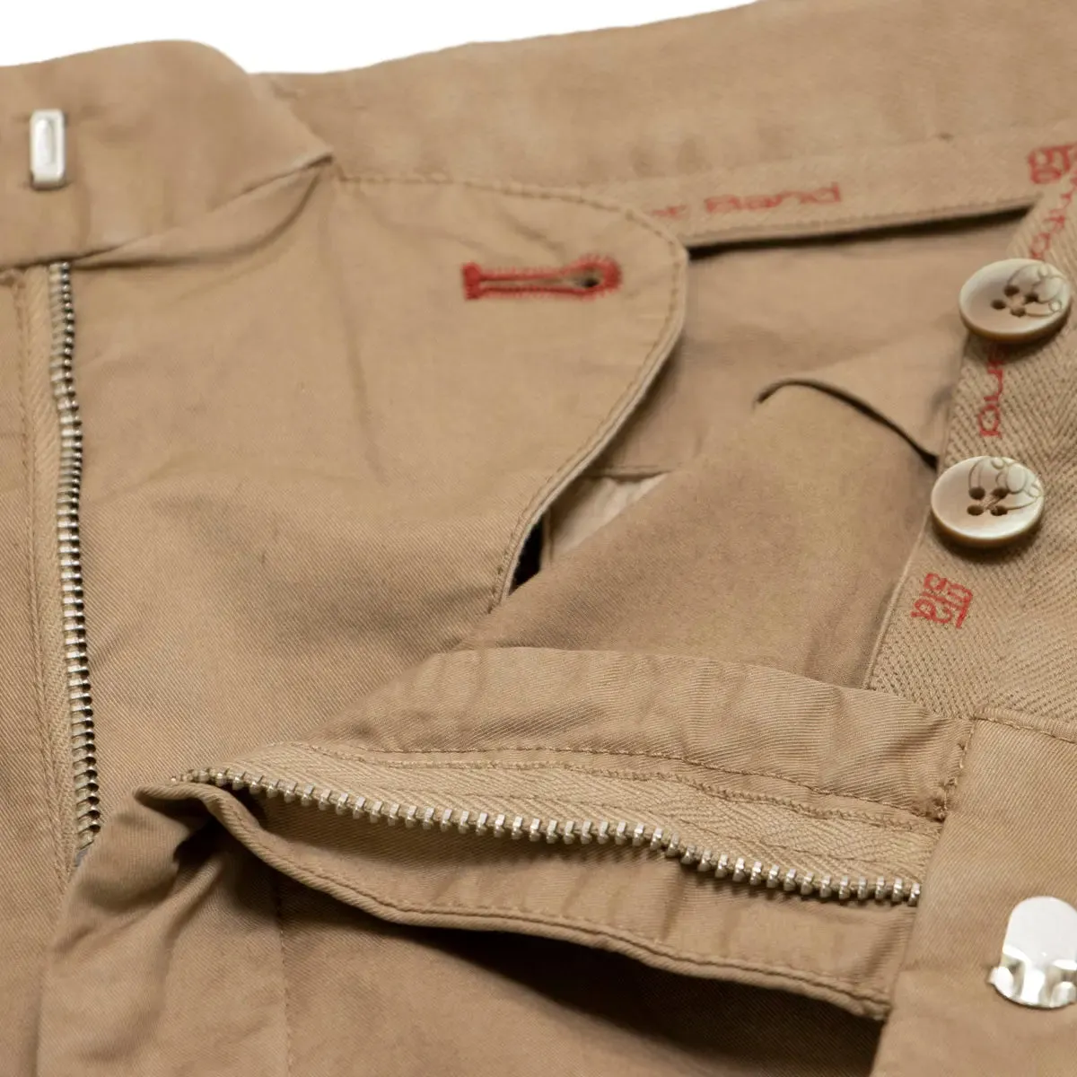 Sand Cotton Stretch Slim Fit Chino Shorts