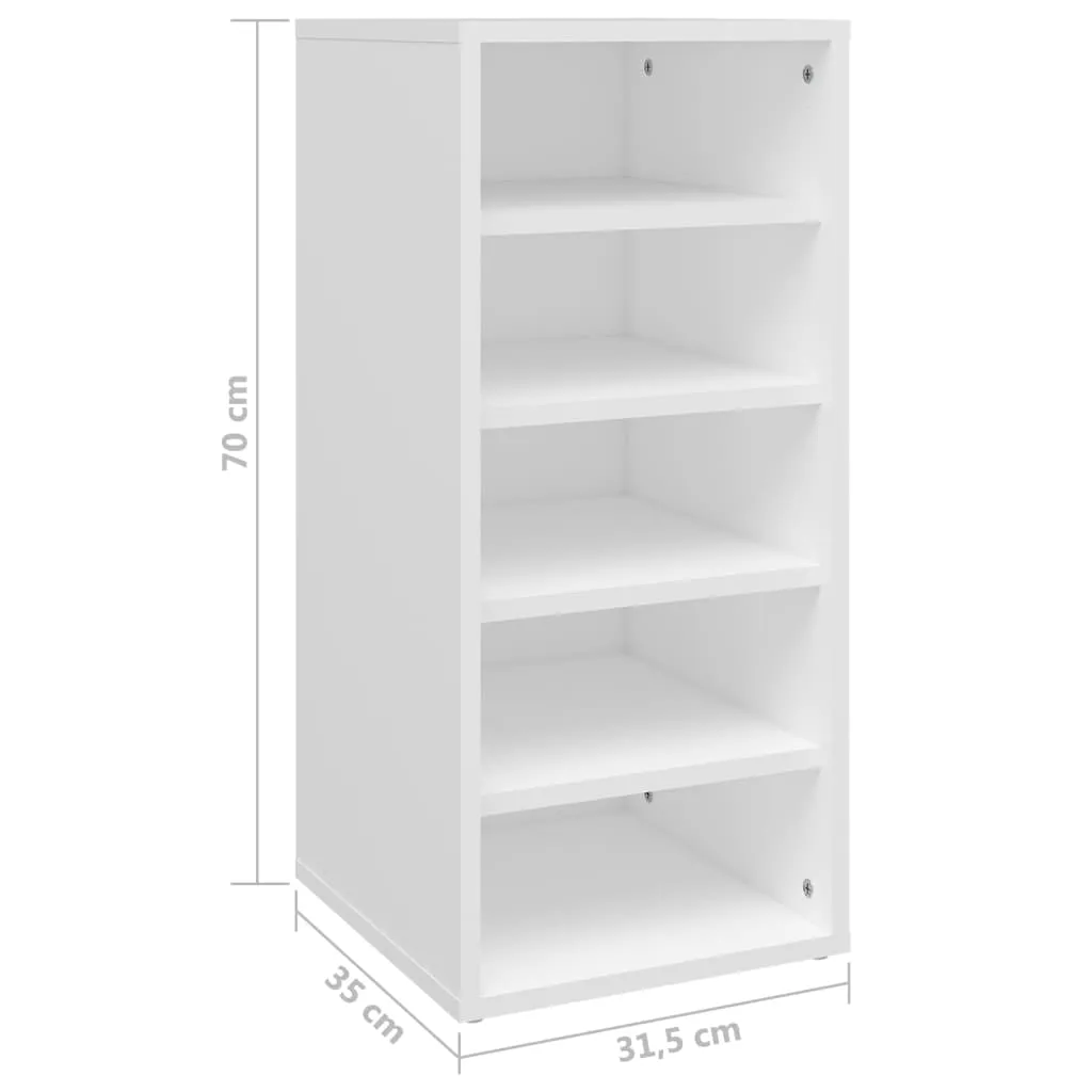 Shoe Cabinets 2 pcs White 31.5x35x70 cm Engineered Wood