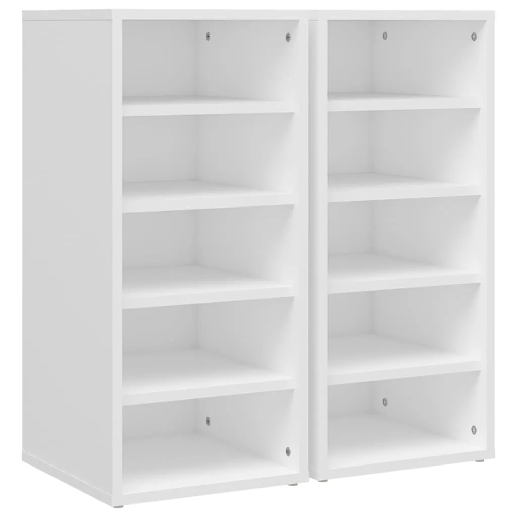 Shoe Cabinets 2 pcs White 31.5x35x70 cm Engineered Wood