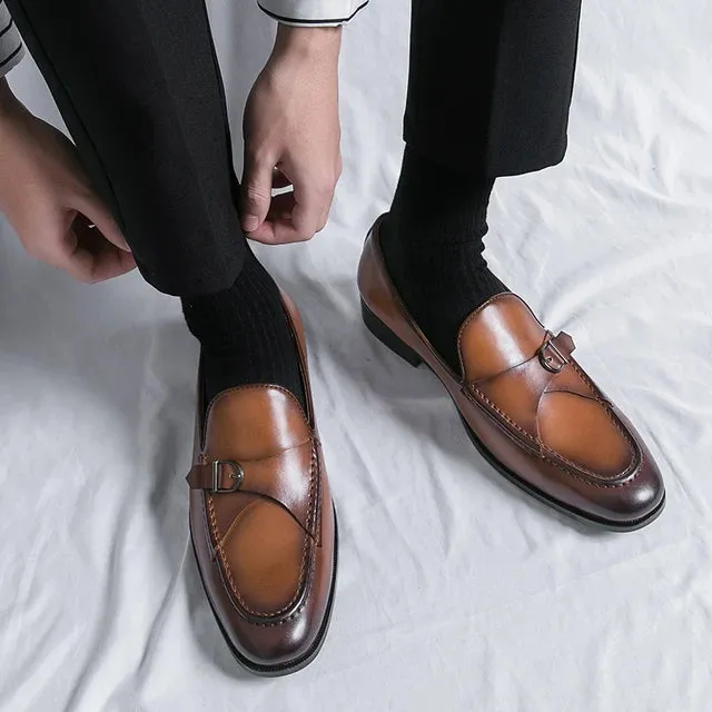 Square Toe Tassel Slip-On Loafers