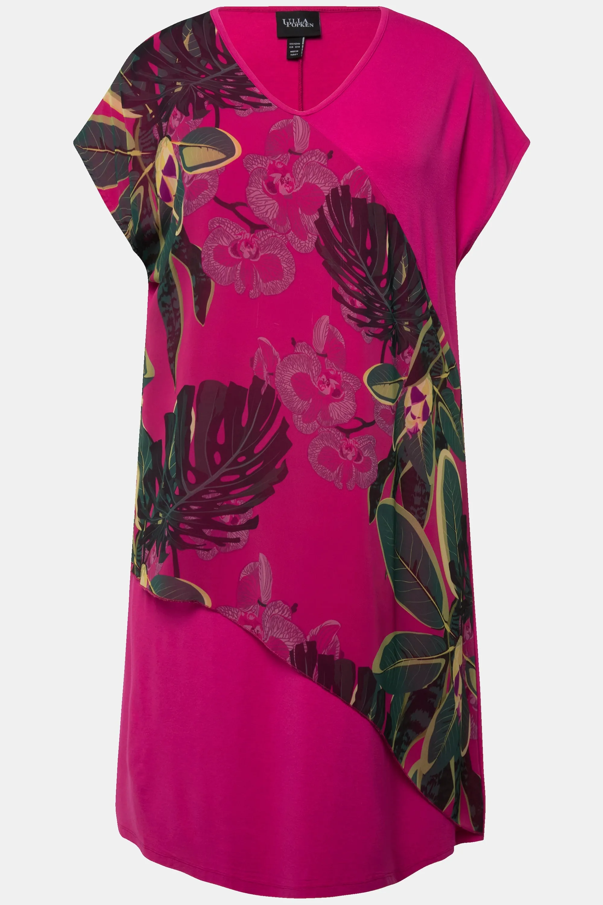 Ulla Popken Floral Chiffon Dress