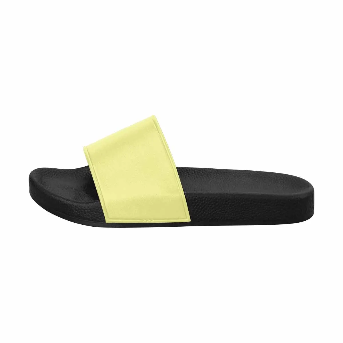 Uniquely You Mens Slide Sandals /   Pastel Yellow Flip-Flops