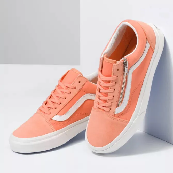 Vans - Old Skool Adults Twill Old Skool Zip Melon White NOT RETURNABLE